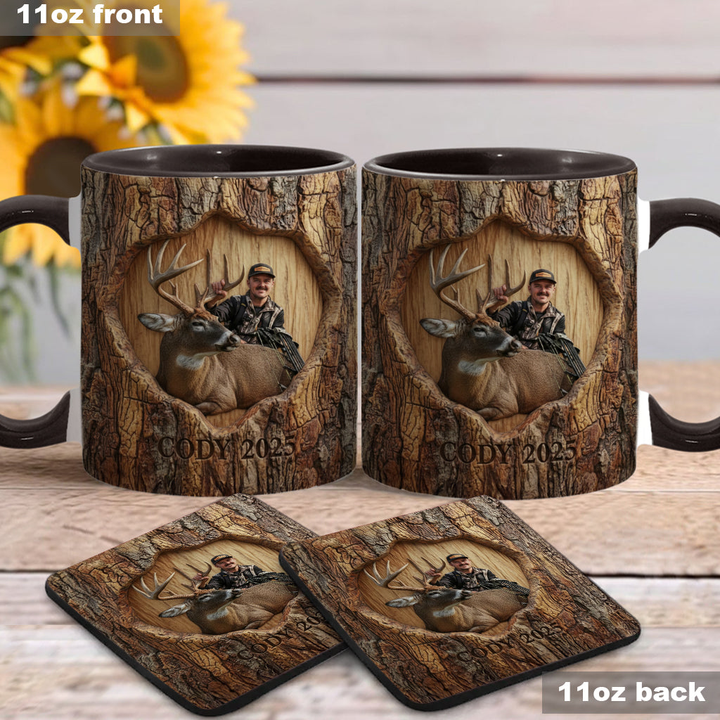 (Test IA) Mug et sous-verre à motif chasse