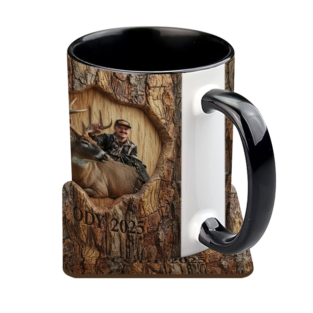 (Test IA) Mug et sous-verre à motif chasse