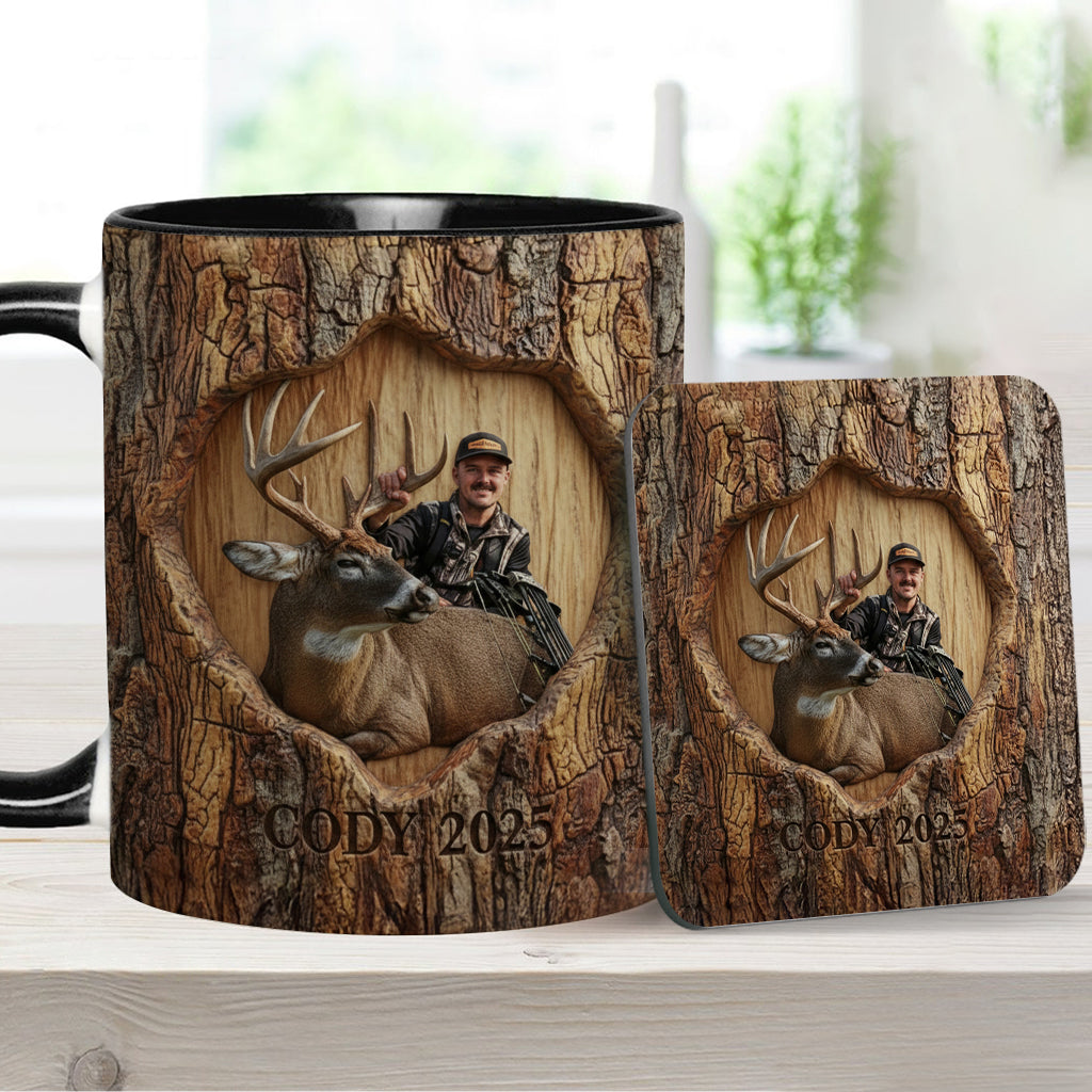 (Test IA) Mug et sous-verre à motif chasse
