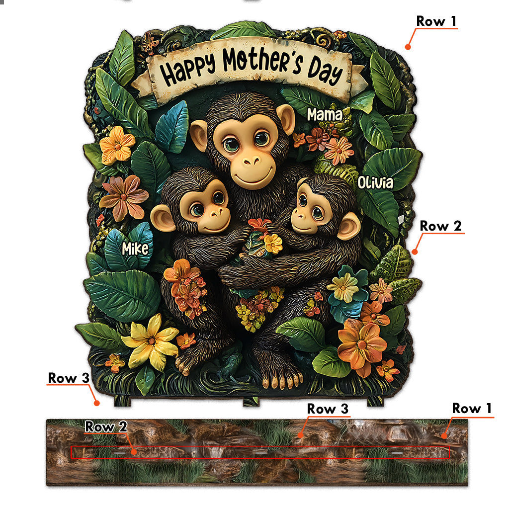 Mother of Little Monkeys - Personalized Mother 1 Layered Big Freestanding