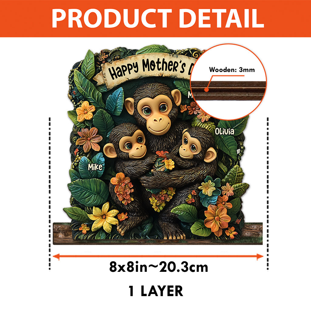 Mother of Little Monkeys - Personalized Mother 1 Layered Big Freestanding
