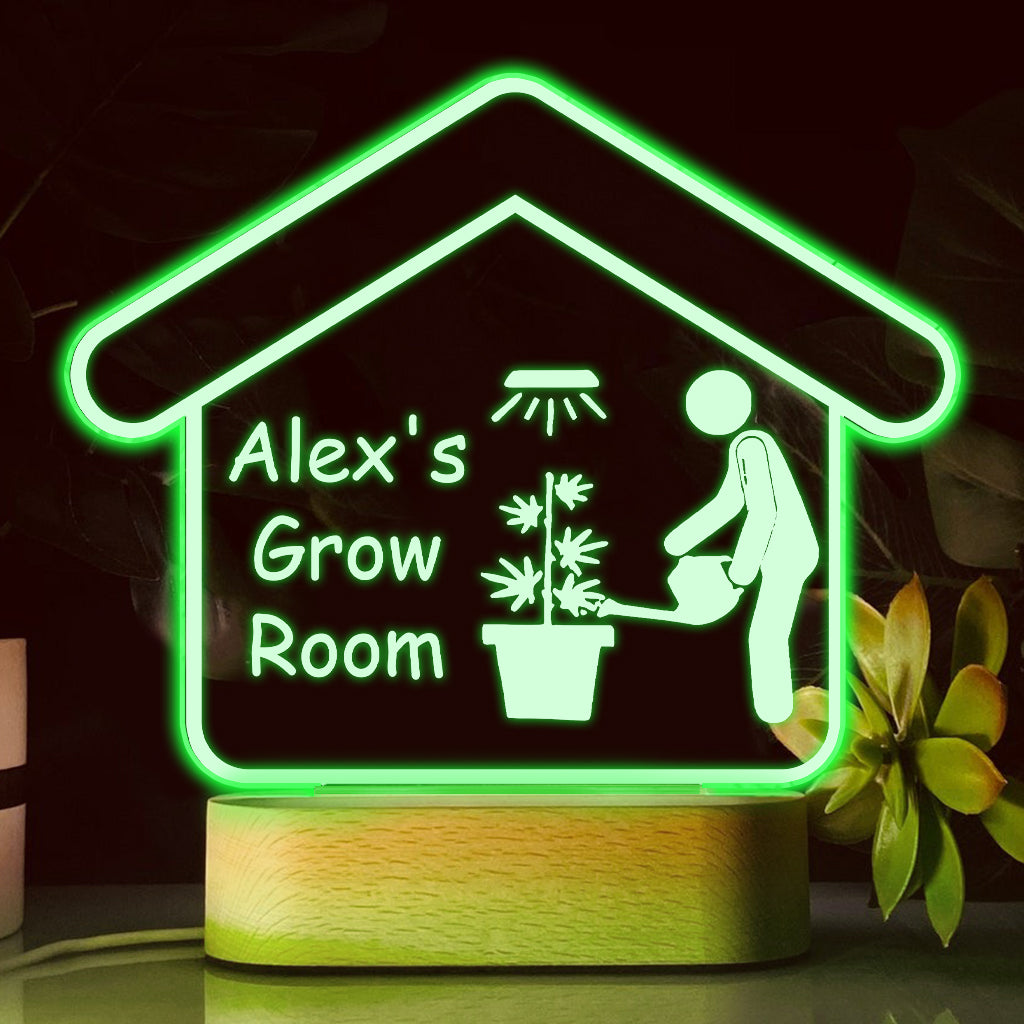 Grow Room – Personalisierte, cannabisförmige Lampenfassung