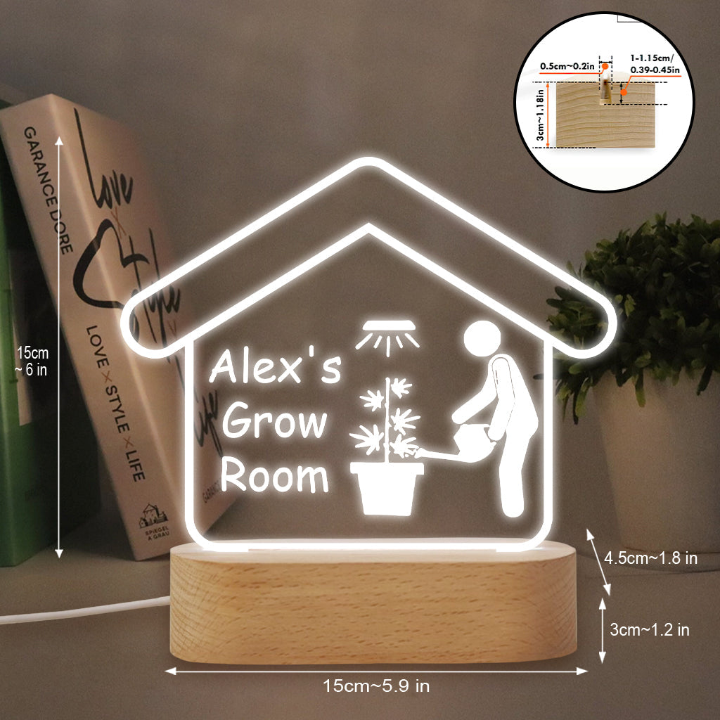 Grow Room – Personalisierte, cannabisförmige Lampenfassung