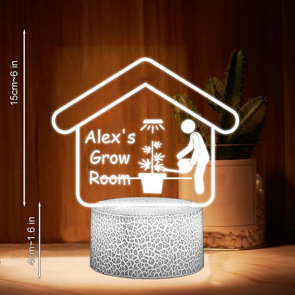 Grow Room – Personalisierte, cannabisförmige Lampenfassung