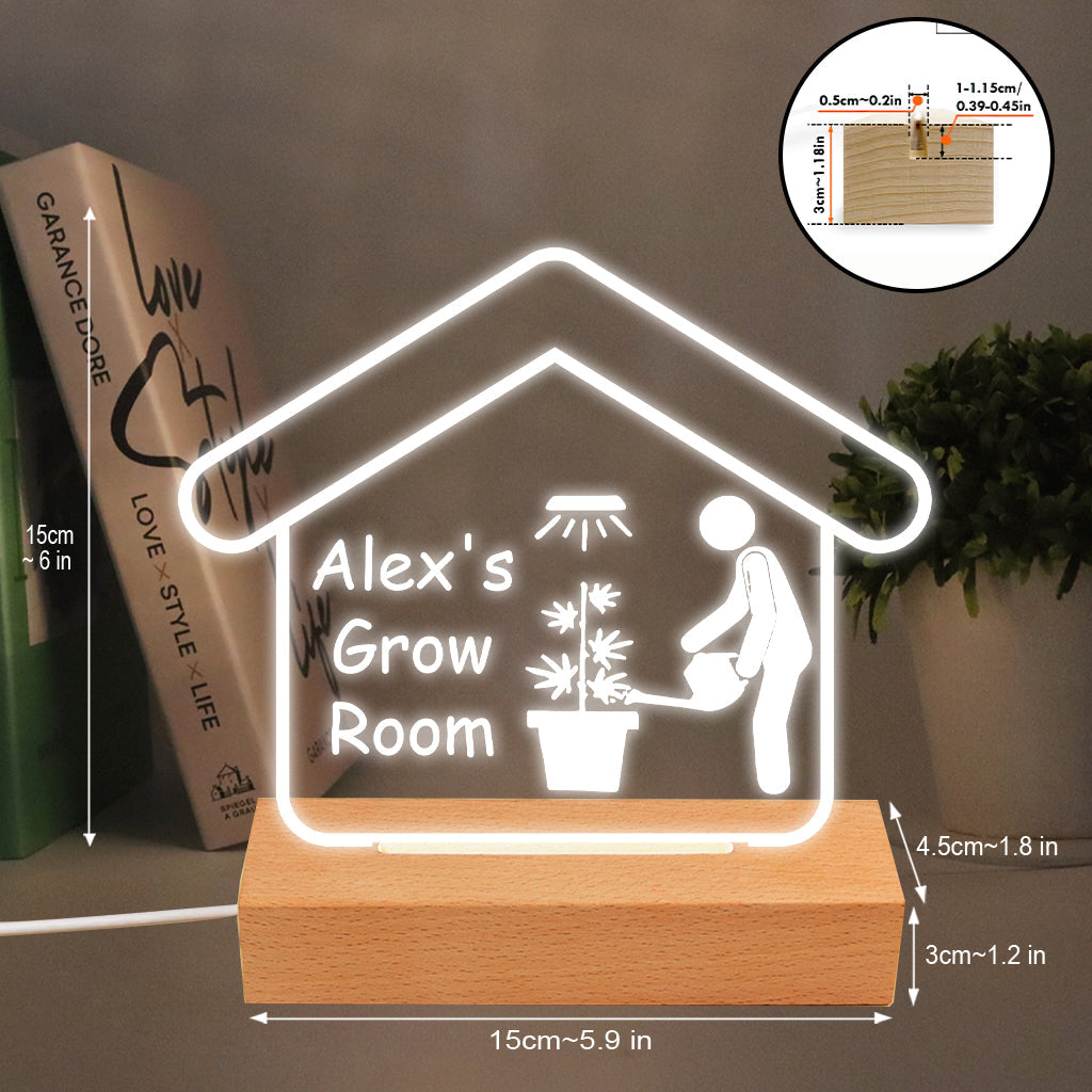 Grow Room – Personalisierte, cannabisförmige Lampenfassung