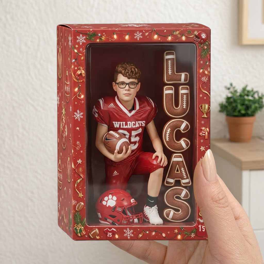 Custom Any Sport Football, Baseball, Volleyball, Basketball... - Personalized Football Acrylic Display Box