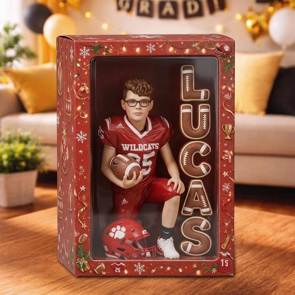 Custom Any Sport Football, Baseball, Volleyball, Basketball... - Personalized Football Acrylic Display Box