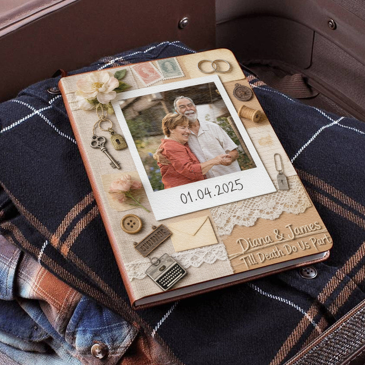 Lettre d'amour à son mari, son petit ami - Journal intime personnalisé en cuir pour couple