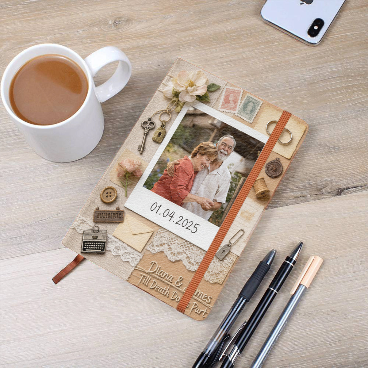Lettre d'amour à son mari, son petit ami - Journal intime personnalisé en cuir pour couple