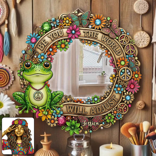 Sei du selbst, die Welt wird sich anpassen – Personalisierter Hippie-Wandspiegel