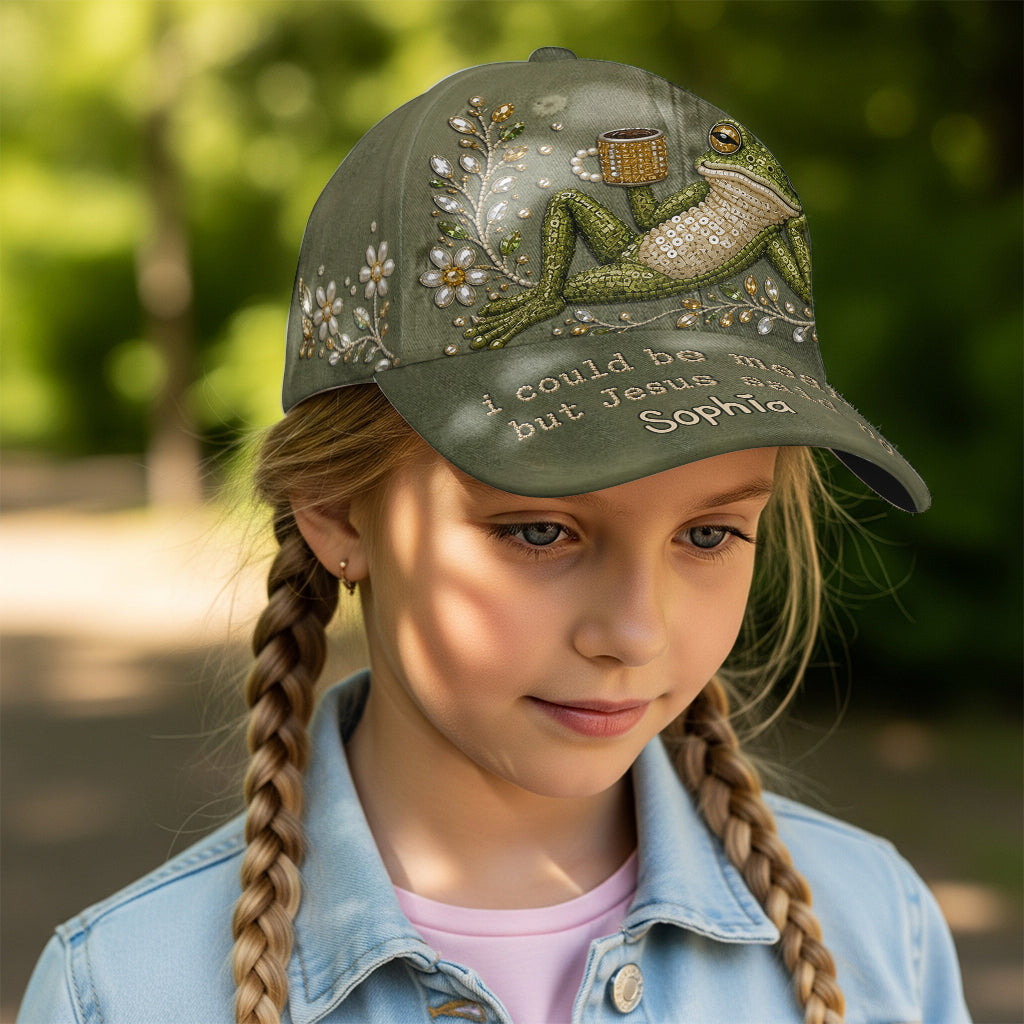 Jesus Save My Life, Funny Sarcastic Gift For Christians - Personalized Frog Classic Cap