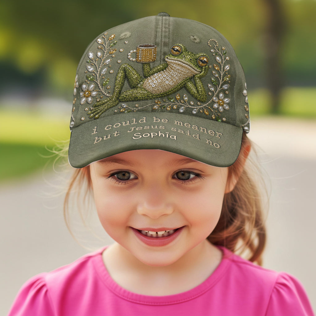 Jesus Save My Life, Funny Sarcastic Gift For Christians - Personalized Frog Classic Cap