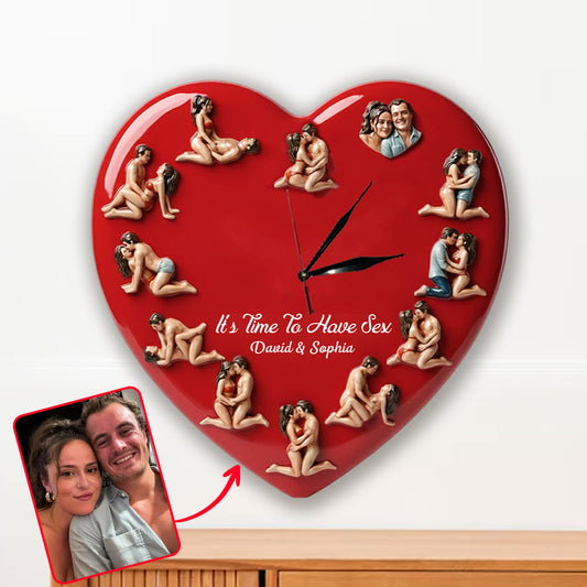 It's Time To Have Fun - Personalized Couple LED Light Wall Clock