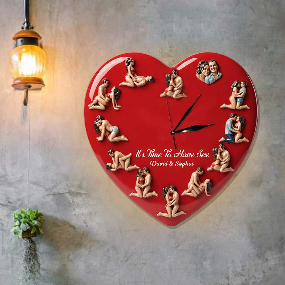 It's Time To Have Fun - Personalized Couple LED Light Wall Clock