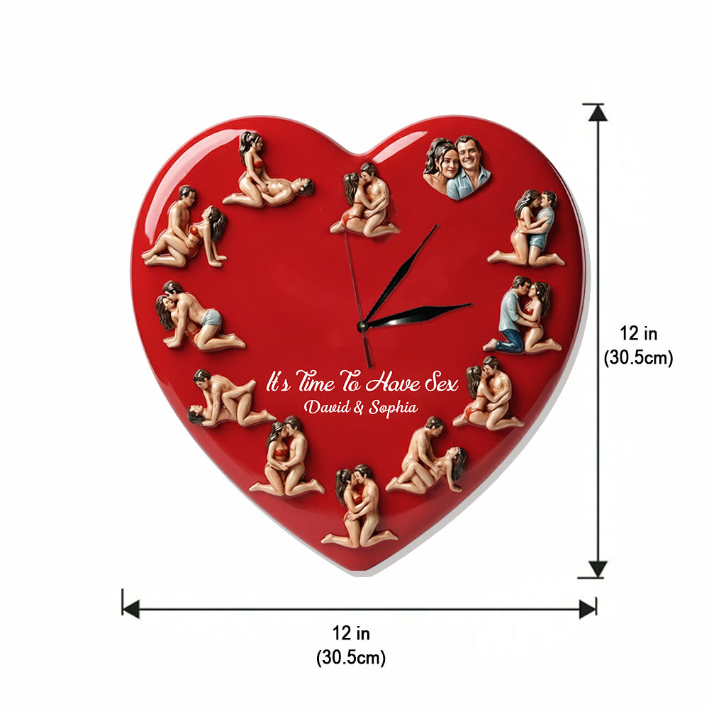 It's Time To Have Fun - Personalized Couple LED Light Wall Clock