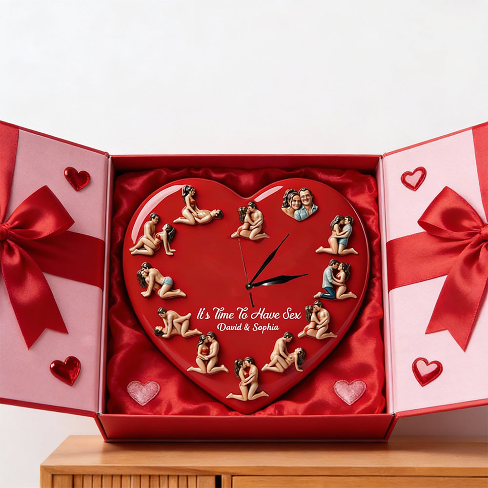 It's Time To Have Fun - Personalized Couple LED Light Wall Clock