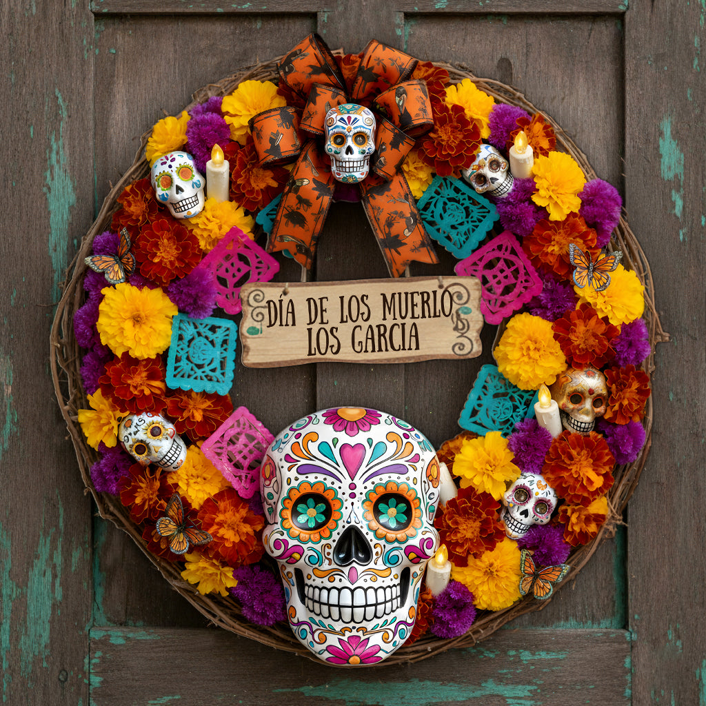 Día De Los Muertos - Panneau en bois personnalisé pour femmes latines