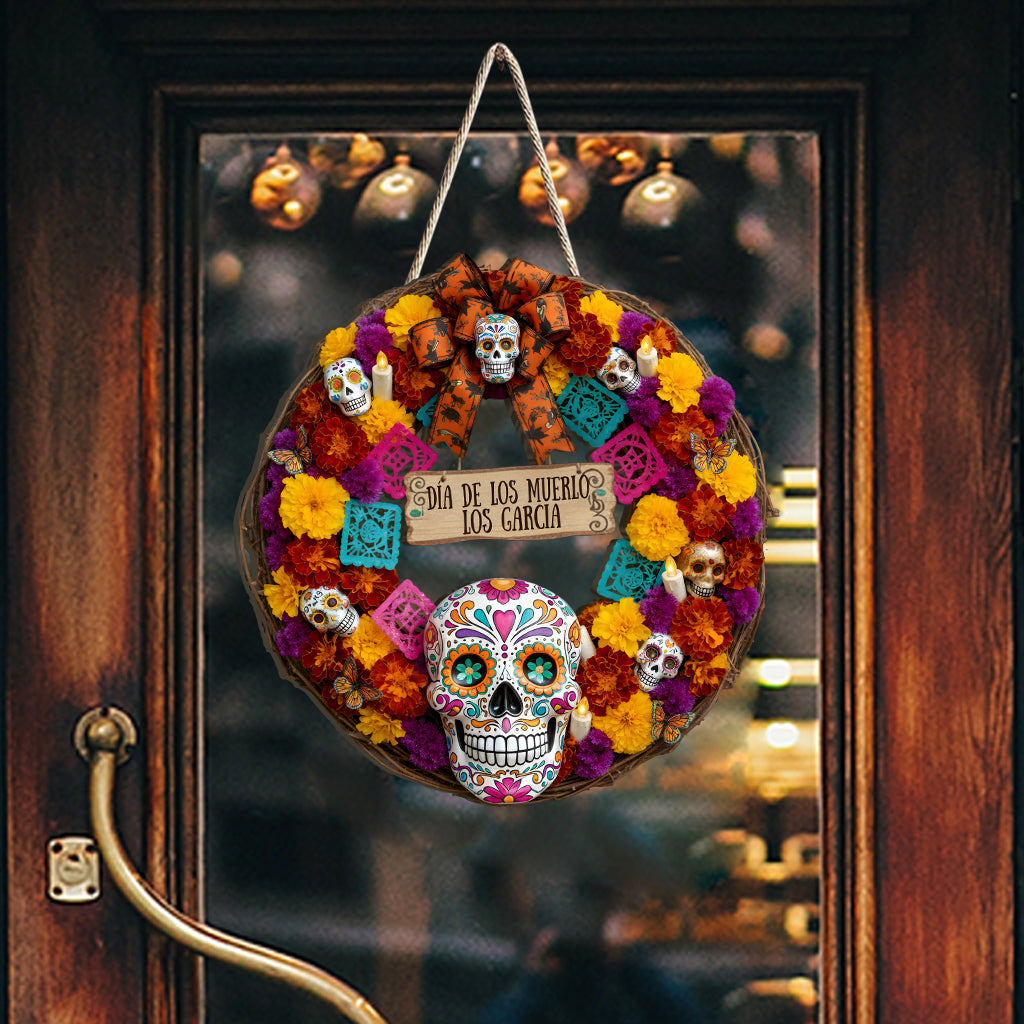 Día De Los Muertos - Panneau en bois personnalisé pour femmes latines