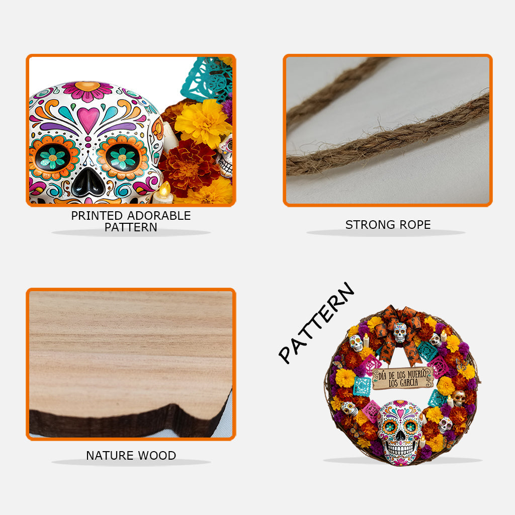 Día De Los Muertos - Panneau en bois personnalisé pour femmes latines