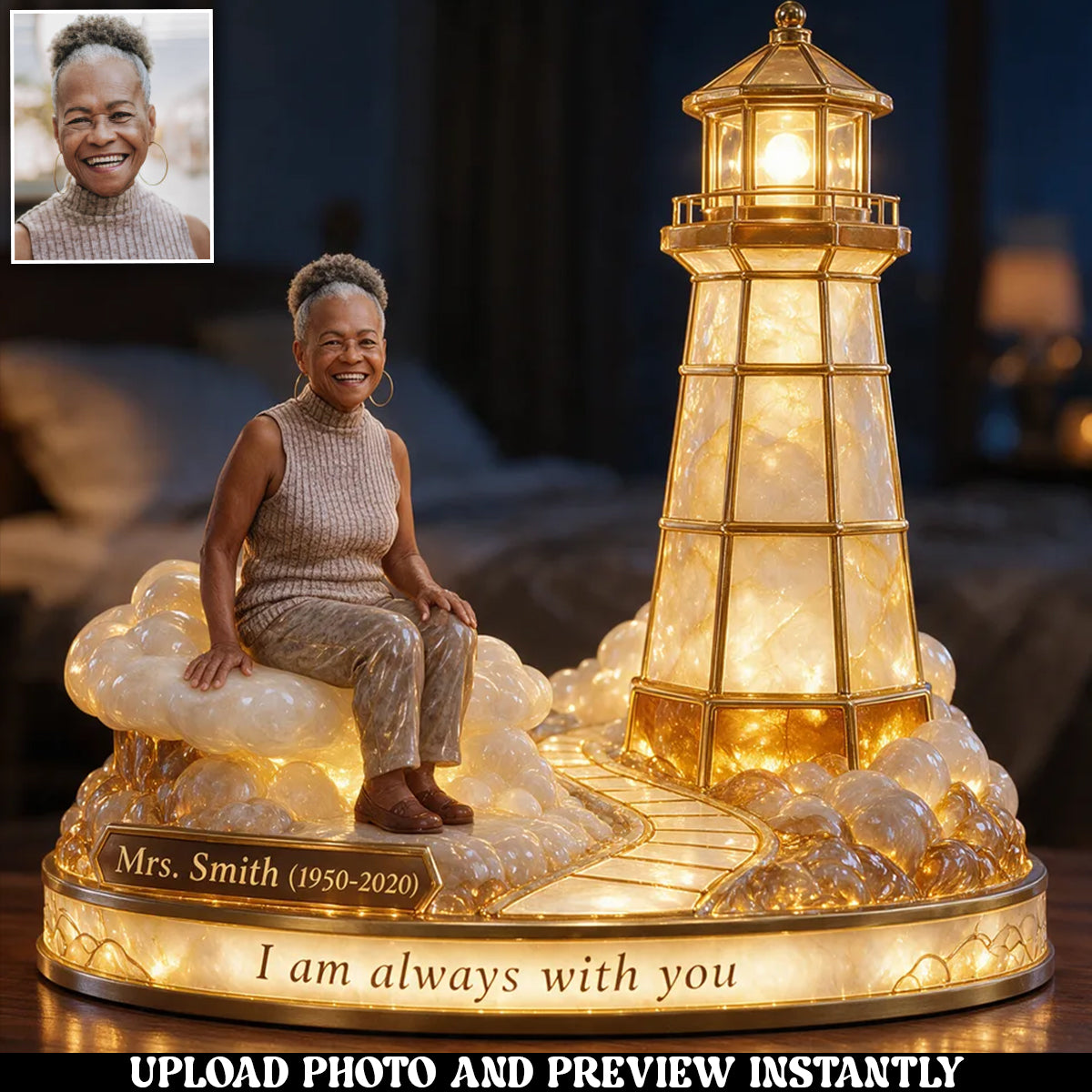 Personalized Memorial Gift, A Beautiful Keepsake to Honor a Loved One - Personalized Memorial Acrylic LED Night Light