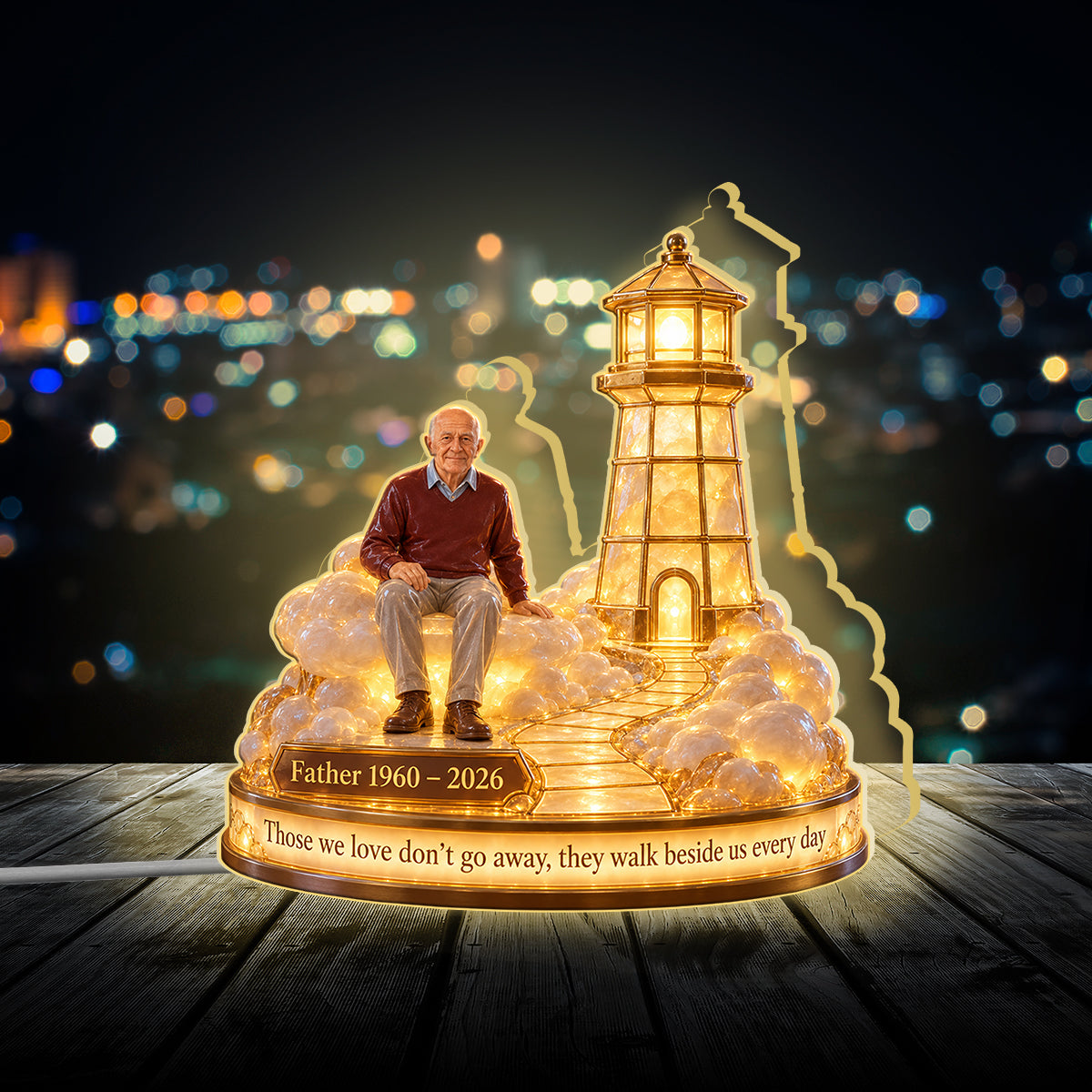 Personalized Memorial Gift, A Beautiful Keepsake to Honor a Loved One - Personalized Memorial Acrylic LED Night Light