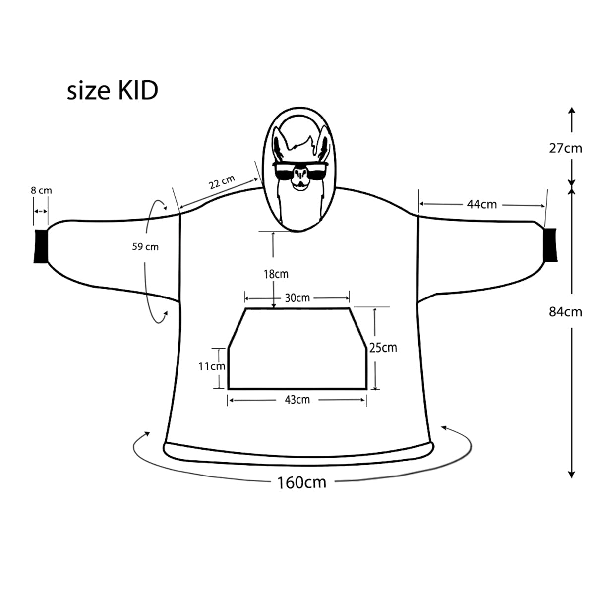 Boys' Casual Warm Outfit for Autumn and Winter - Personalized Kid Blanket Hoodie