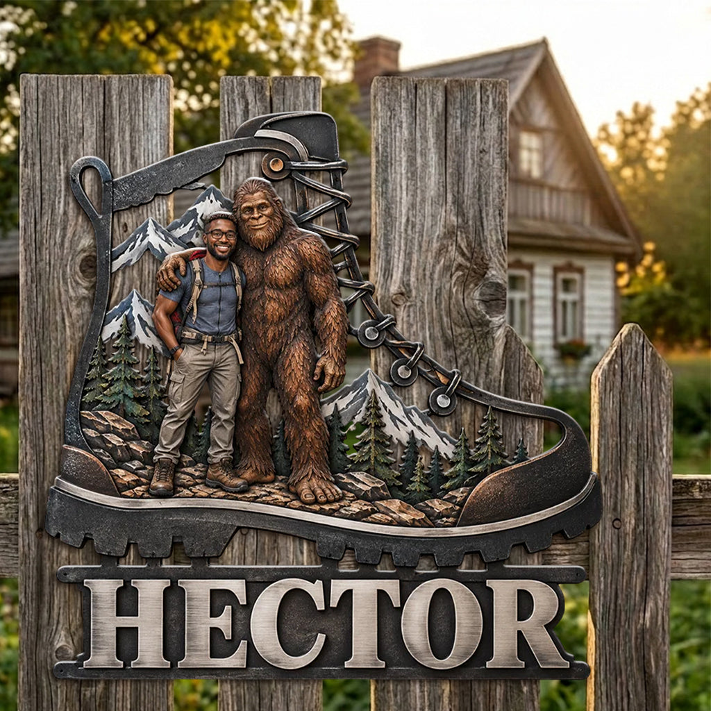 Hiking Expert - Personalized Hiking 3D Printed Cut Metal Sign