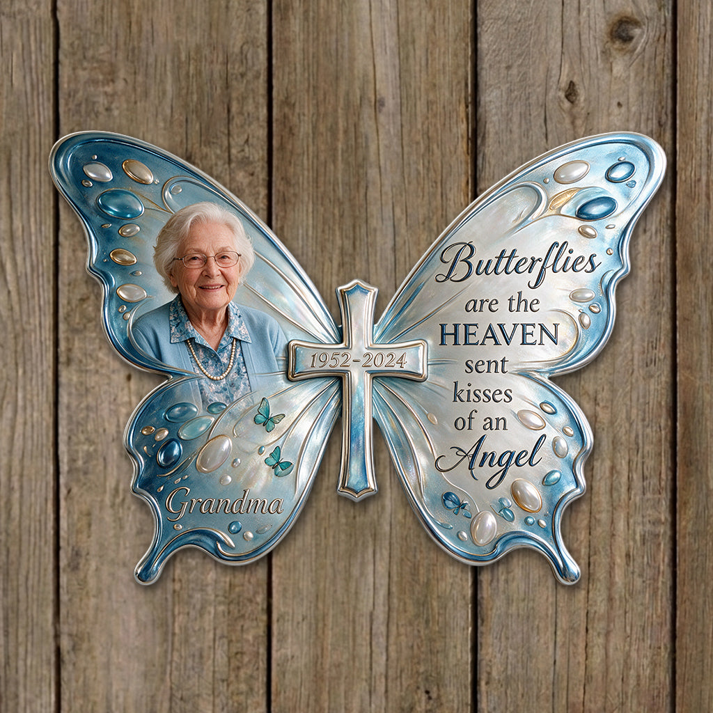 In Loving Memory - Personalized Memorial 3D Printed Cut Metal Sign