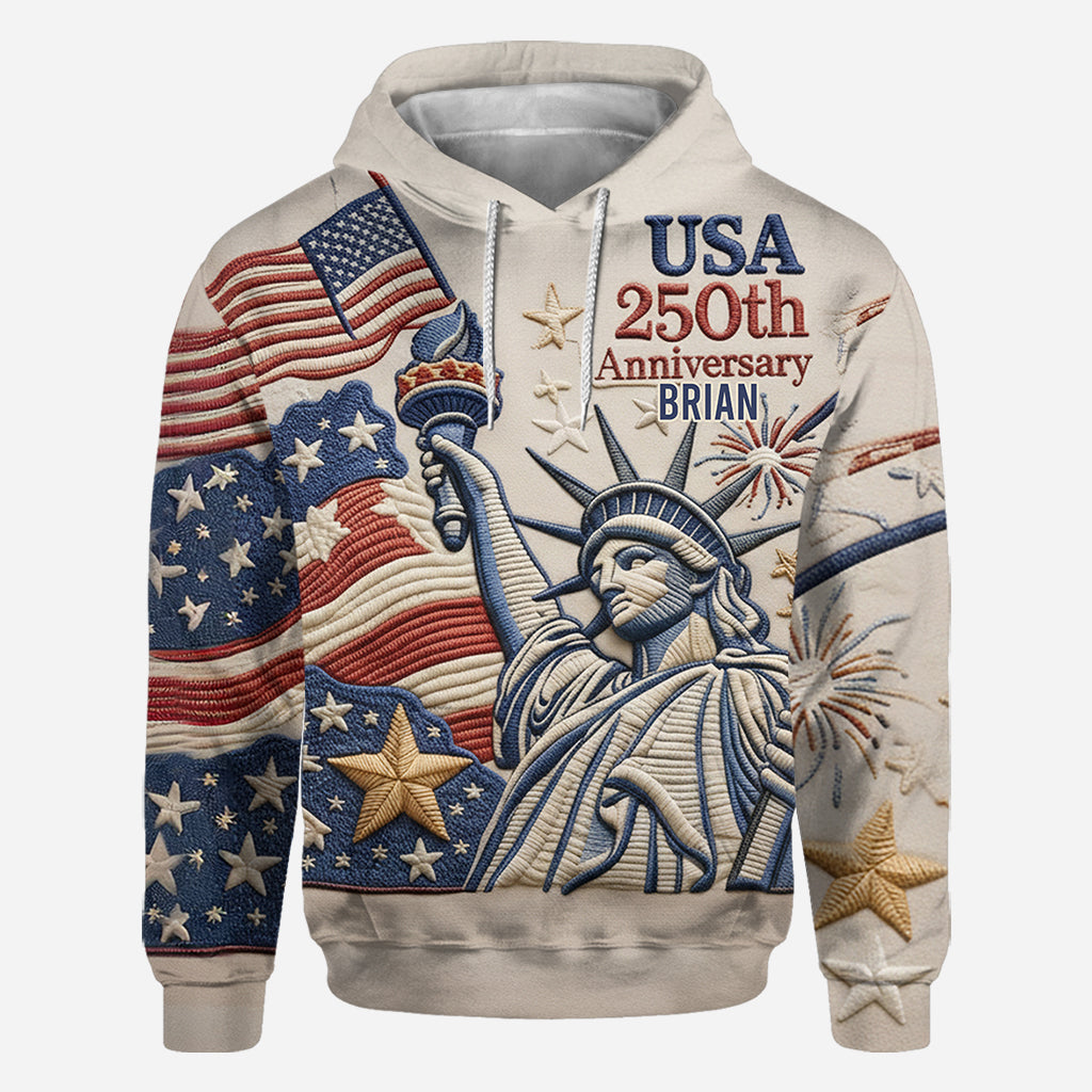 US 250th Anniversary - Personalized Pontoon All Over Shirt
