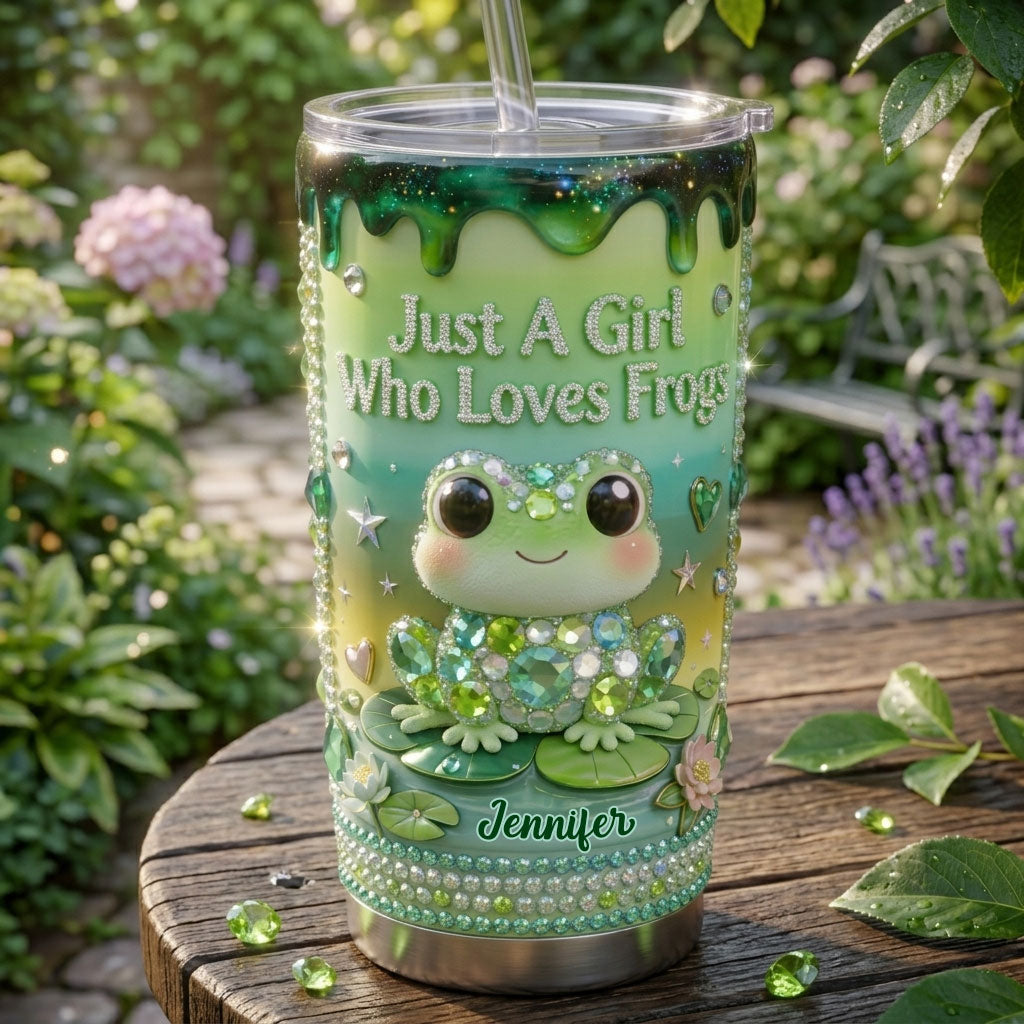 Juste une fille qui aime les grenouilles - Tasse personnalisée