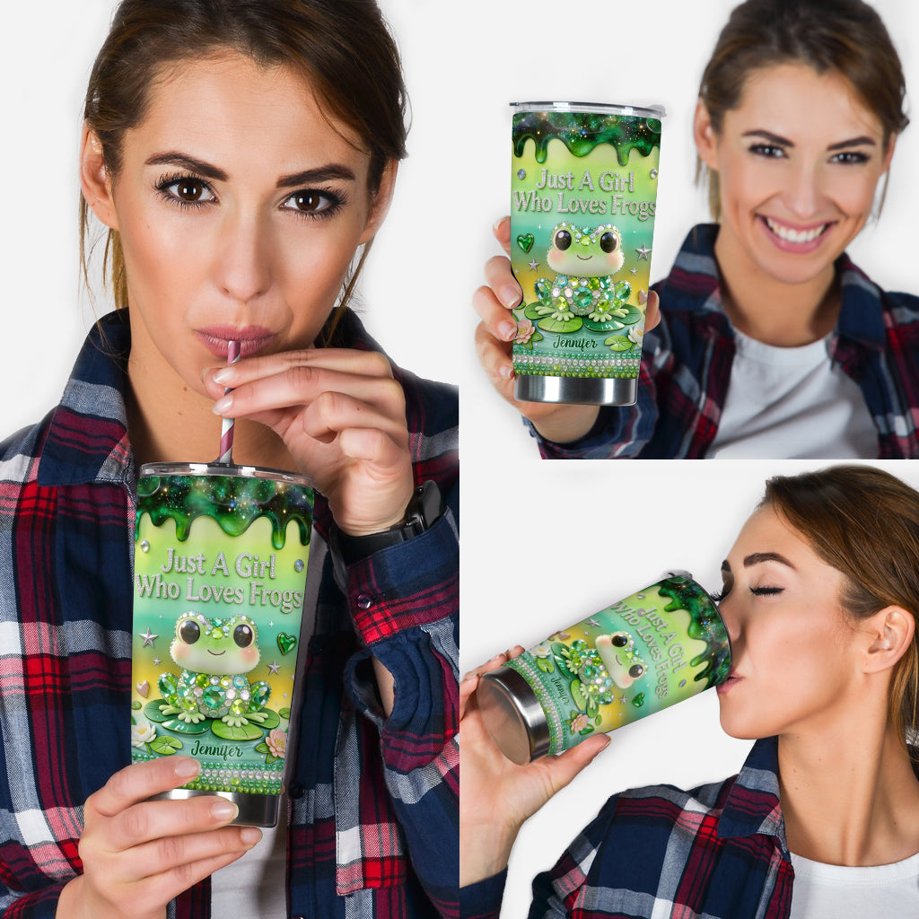 Juste une fille qui aime les grenouilles - Tasse personnalisée