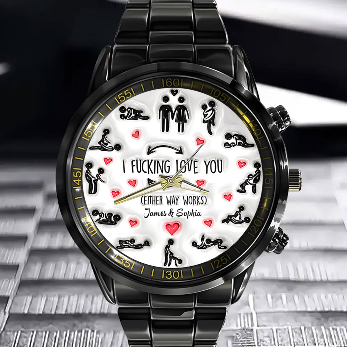 I Love You - Personalized Couple Hand Watch