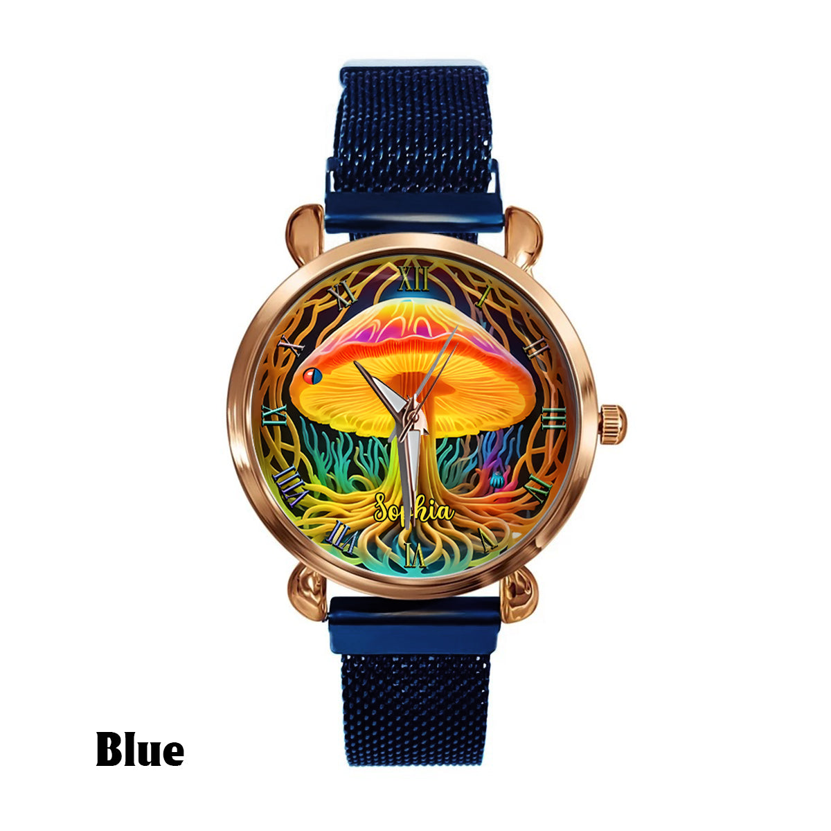 Restez groovy - Montre-bracelet hippie personnalisée pour femme 