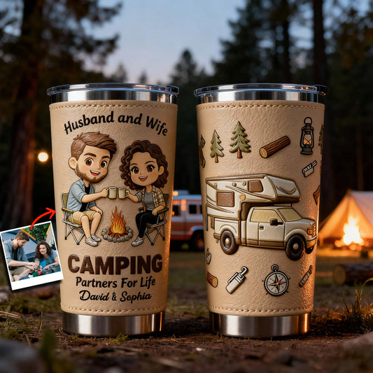 Partenaires de camping pour la vie - Gobelet isotherme personnalisé