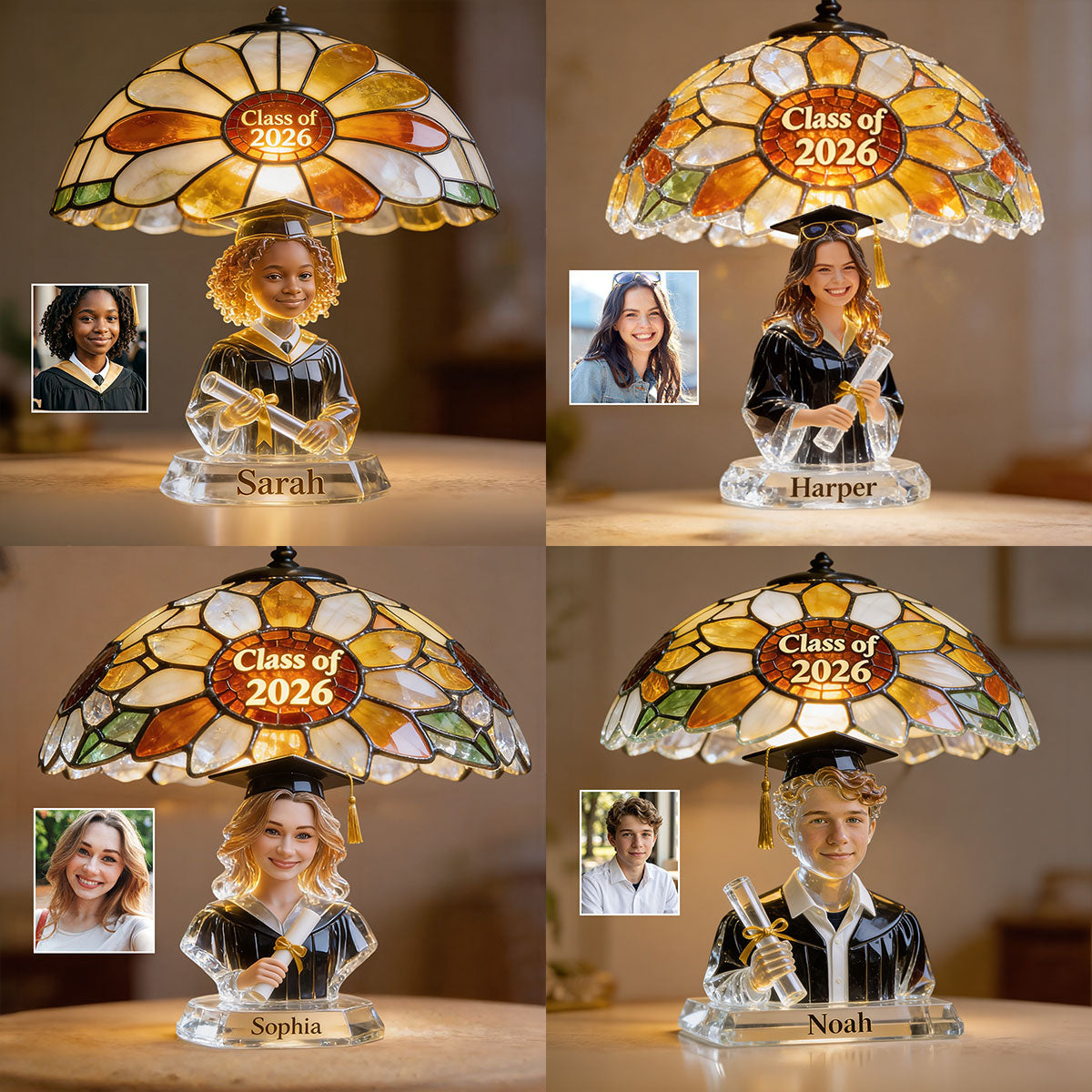 Photo Personnalisée - Lampe de Nuit LED Acrylique Personnalisée
