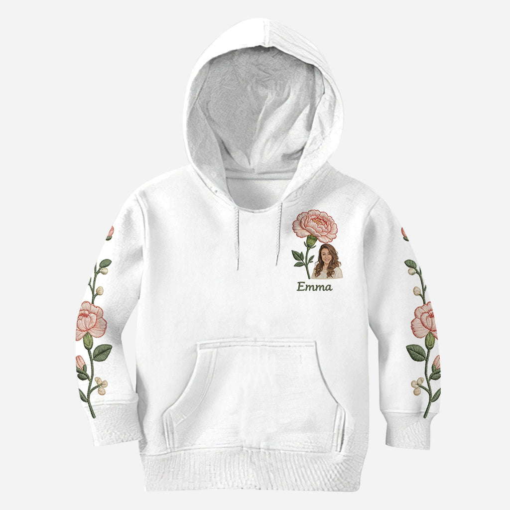 Personalisiertes T-Shirt mit Geburtsblume und Foto – Selbstliebe pur