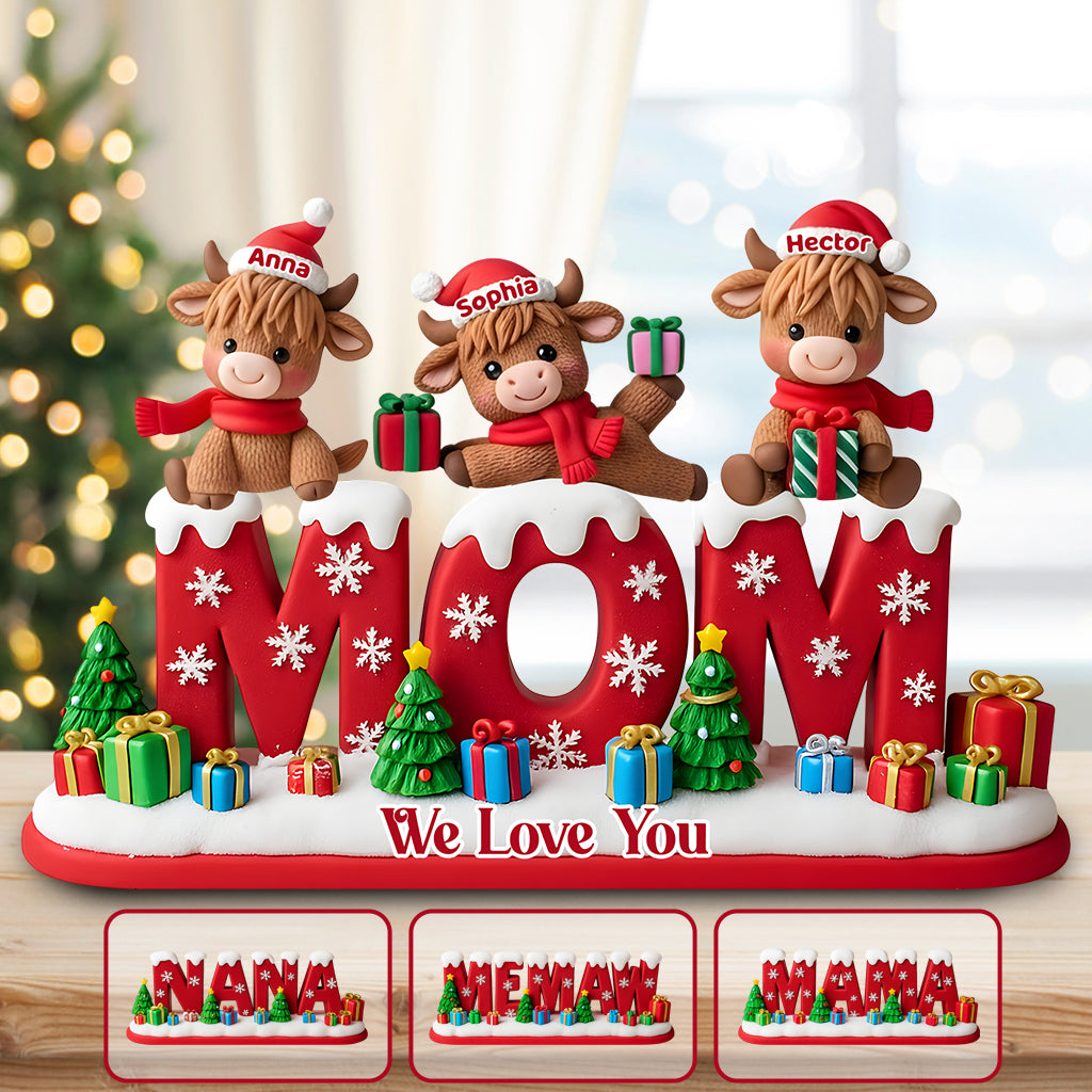 We Love You Christmas Gift For Mom, Grandma,... - Personalized Mother Custom Shaped Acrylic Plaque