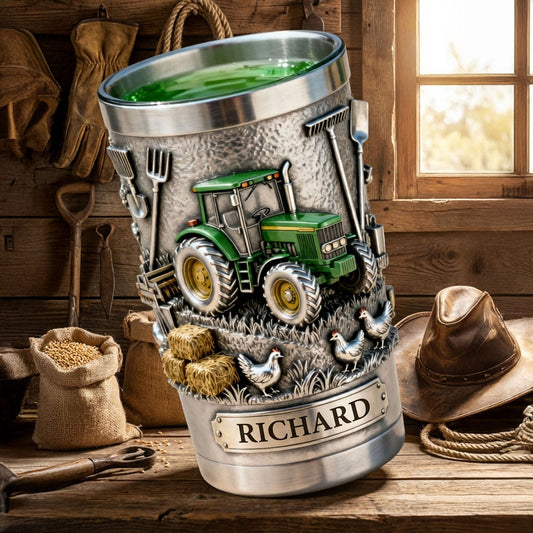 Traktorliebe – Personalisierter Bauern-Trinkbecher