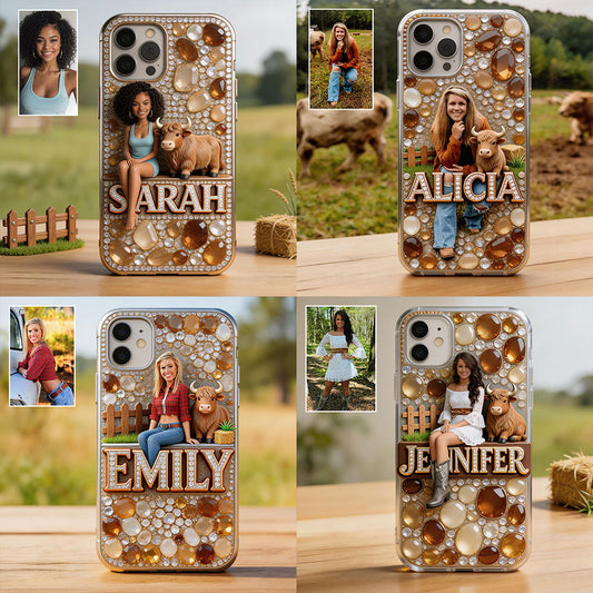 Just A Girl Who Loves Highland Cows - Personalized Highland Cow Full Print Phone Case
