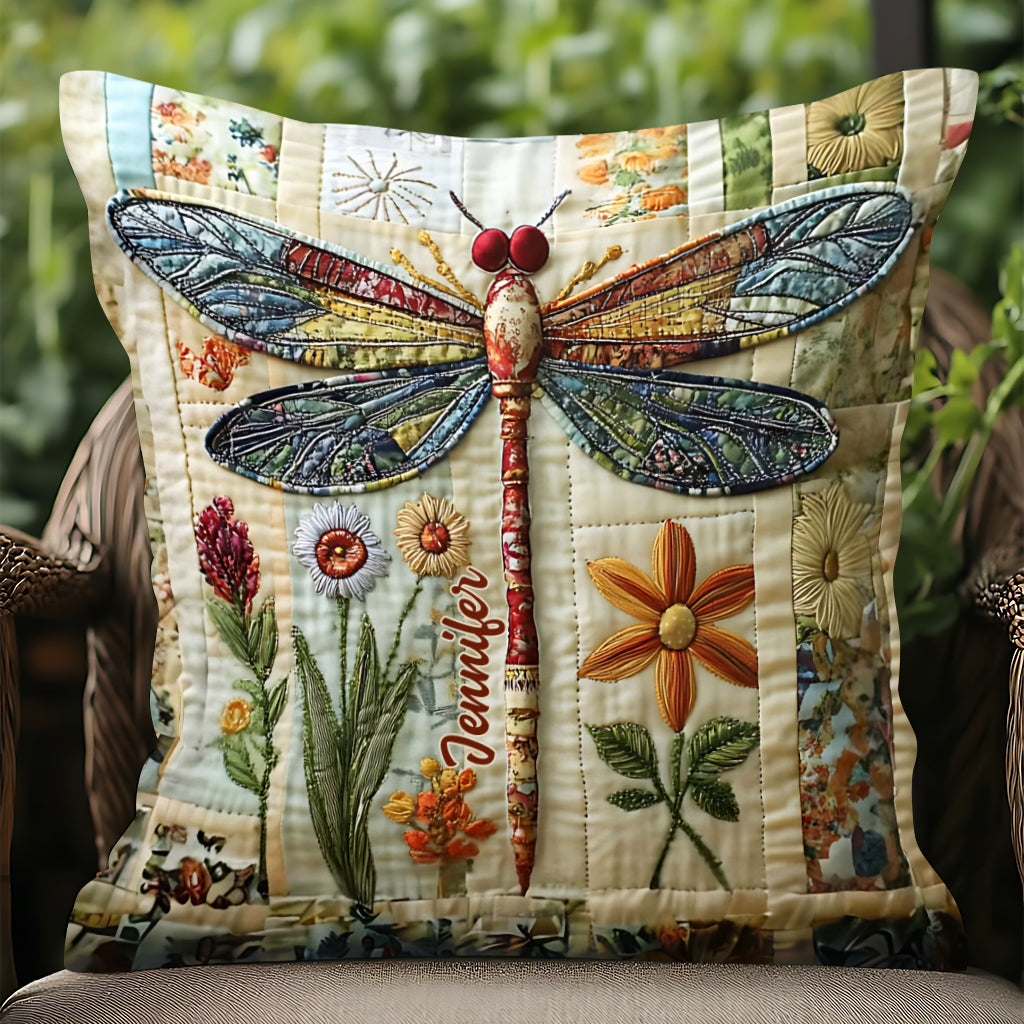 Adorable coussin décoratif libellule personnalisé