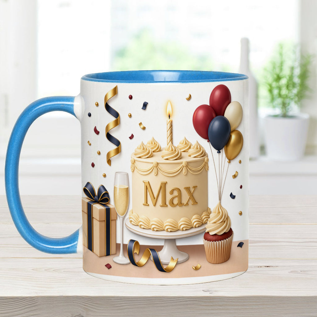 Happy Birthday - Personalized Birthday Accent Mug