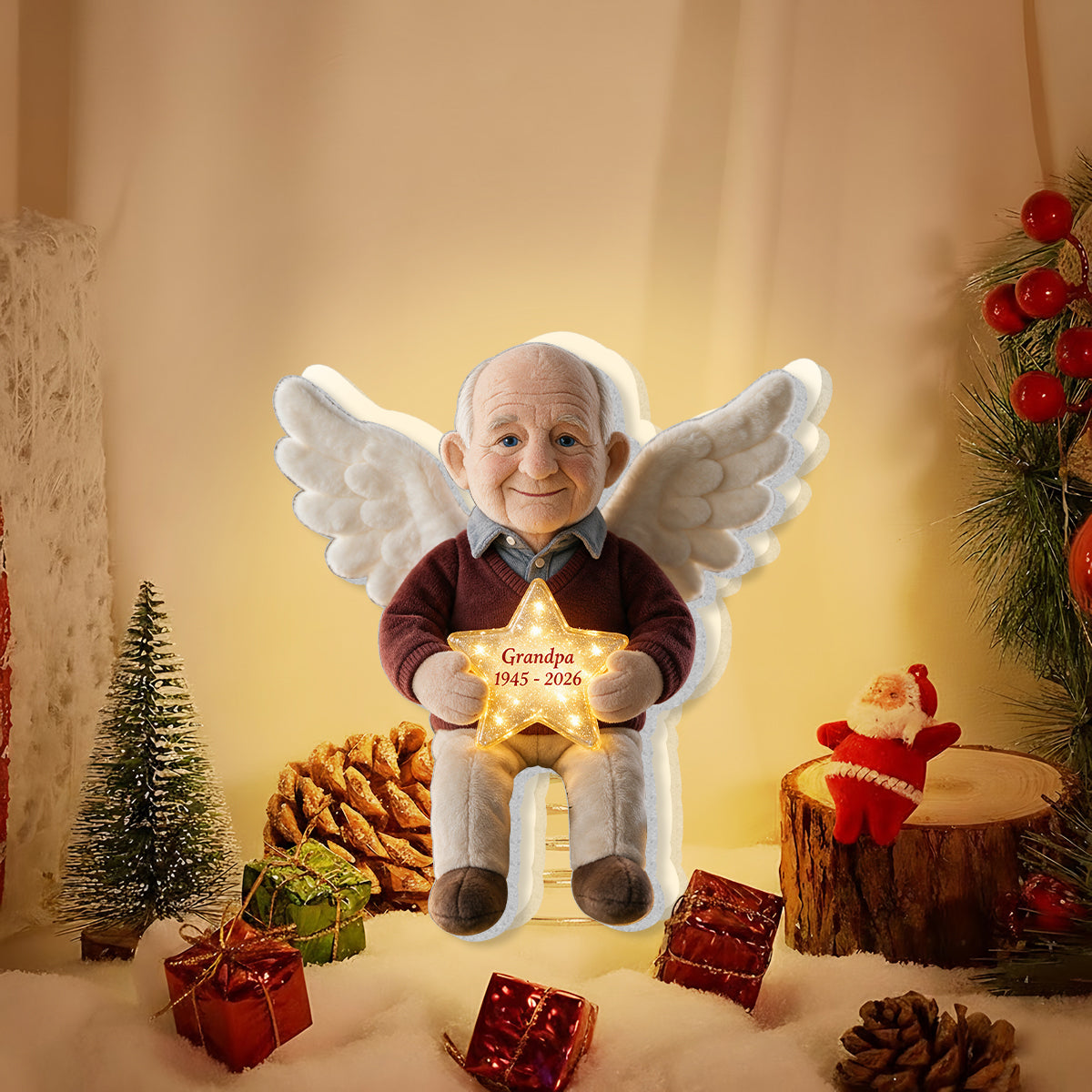 I'm Always With You - Personalized Memorial LED Light Tree Topper