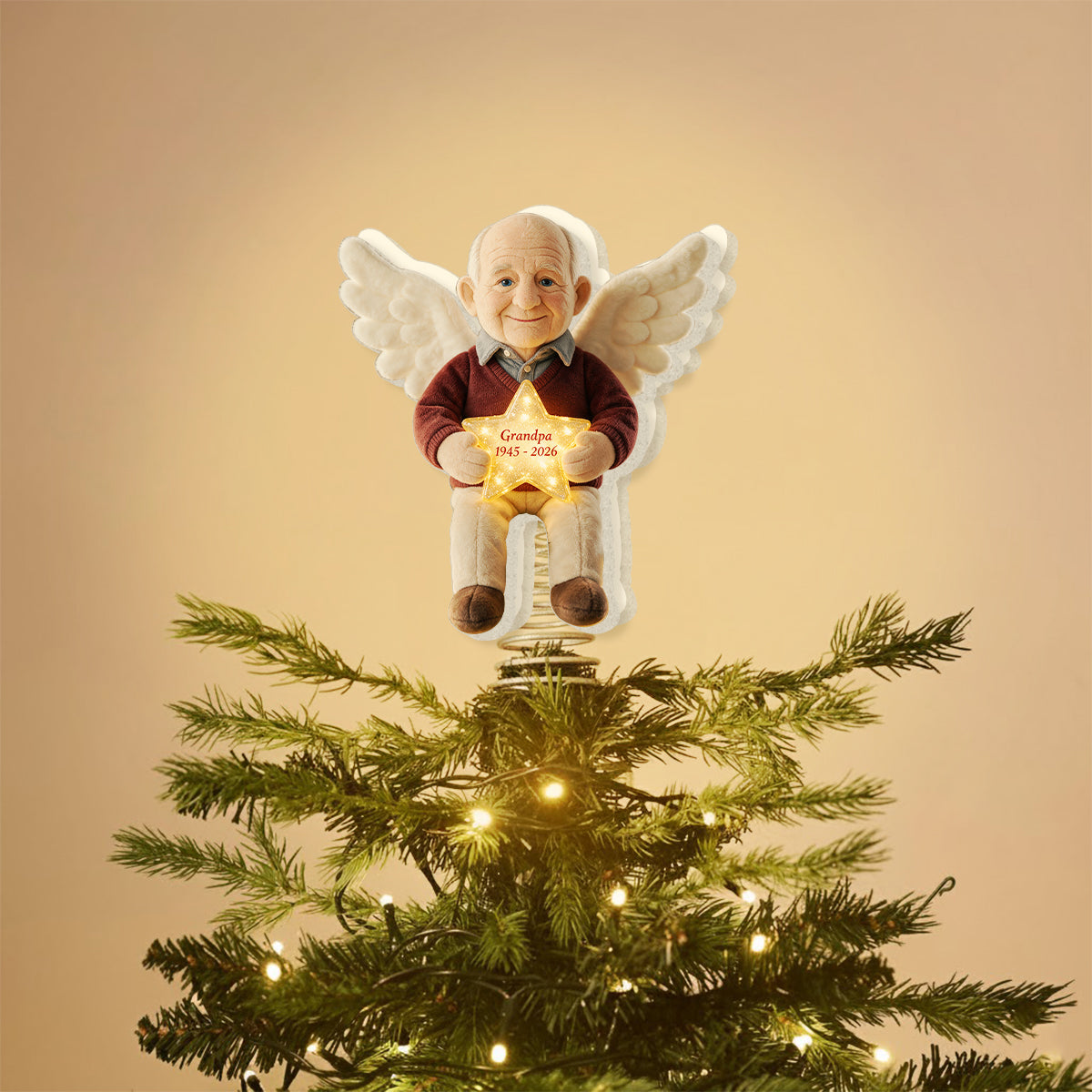 I'm Always With You - Personalized Memorial LED Light Tree Topper