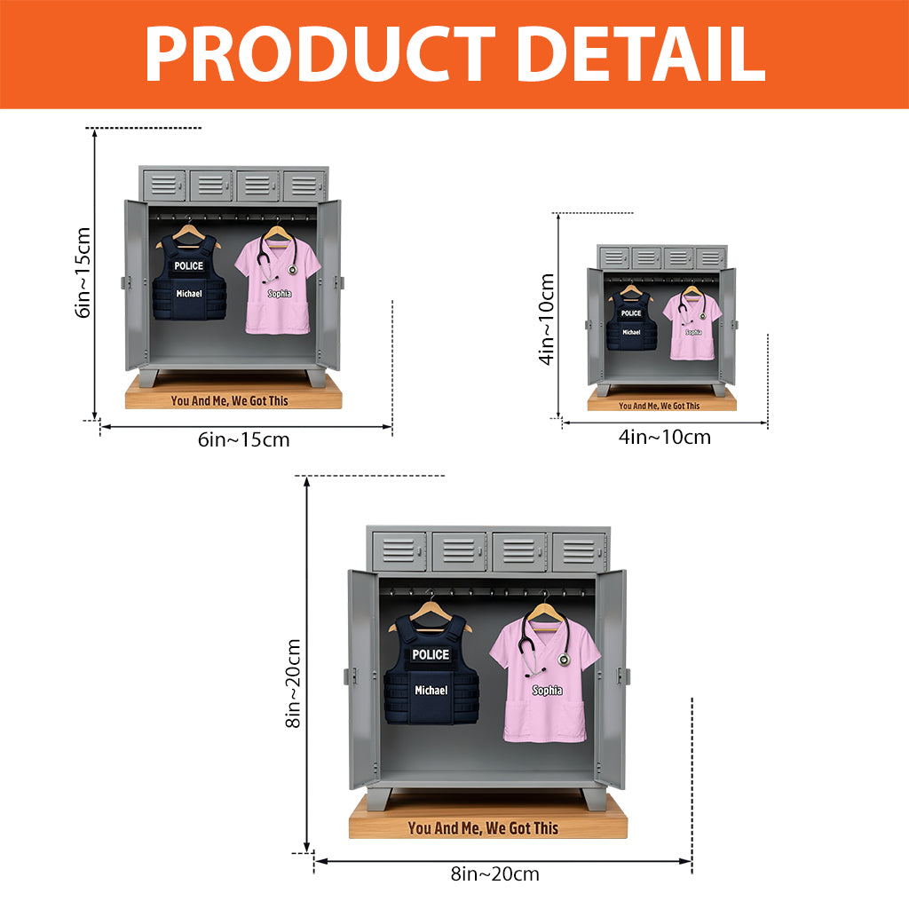 Gift For Police/ Nurse/ Firefighter.... Husband And Wife - Personalized Couple Custom Shaped Acrylic Plaque