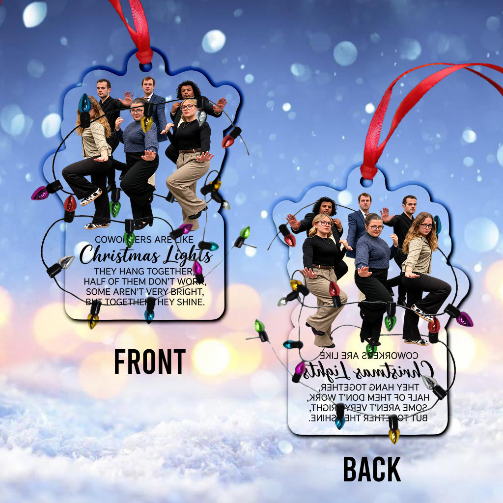 Lustiges Kollegen Ornament mit echtem Weihnachtslichter - Personalisiertes Miniaturlicht Ornament