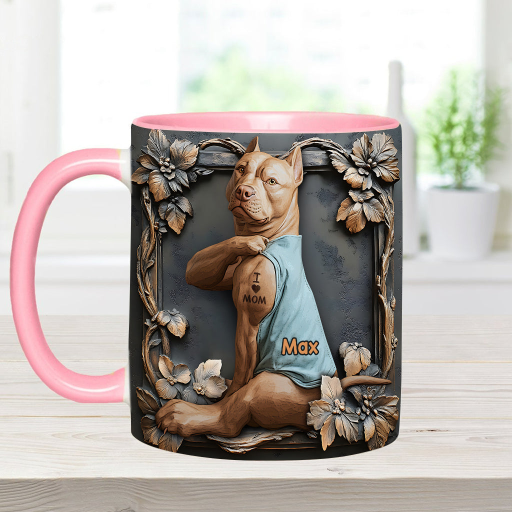 Mug personnalisé « J’aime maman » avec motif chien