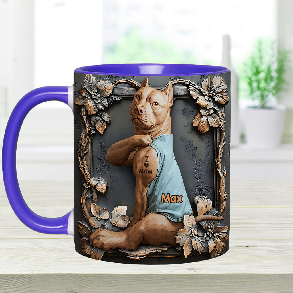 Mug personnalisé « J’aime maman » avec motif chien