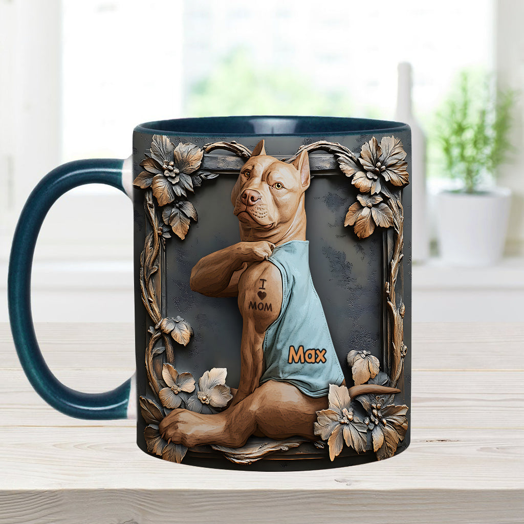 Mug personnalisé « J’aime maman » avec motif chien