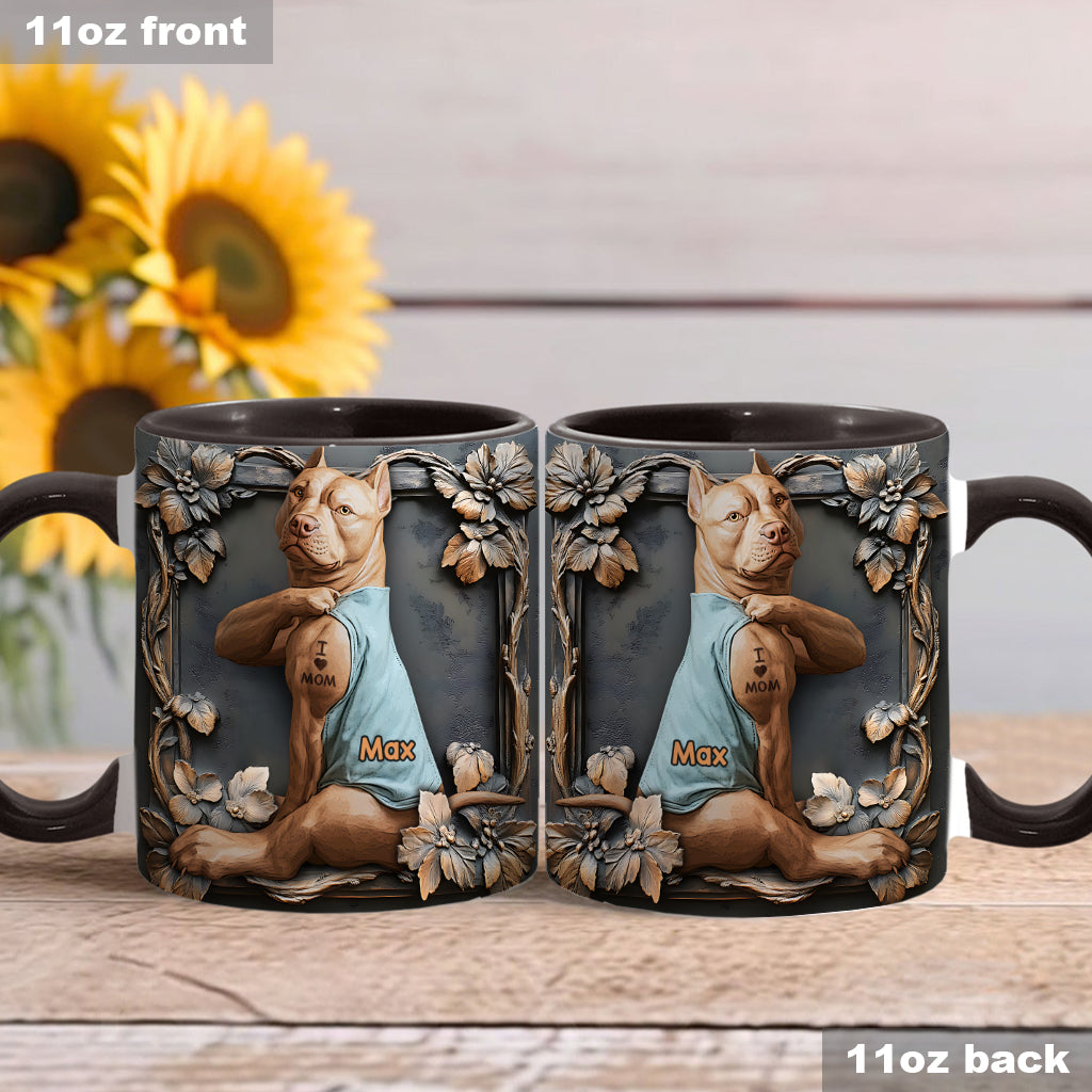 Mug personnalisé « J’aime maman » avec motif chien