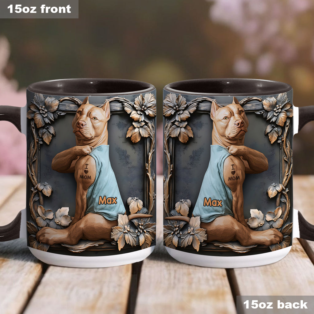 Mug personnalisé « J’aime maman » avec motif chien